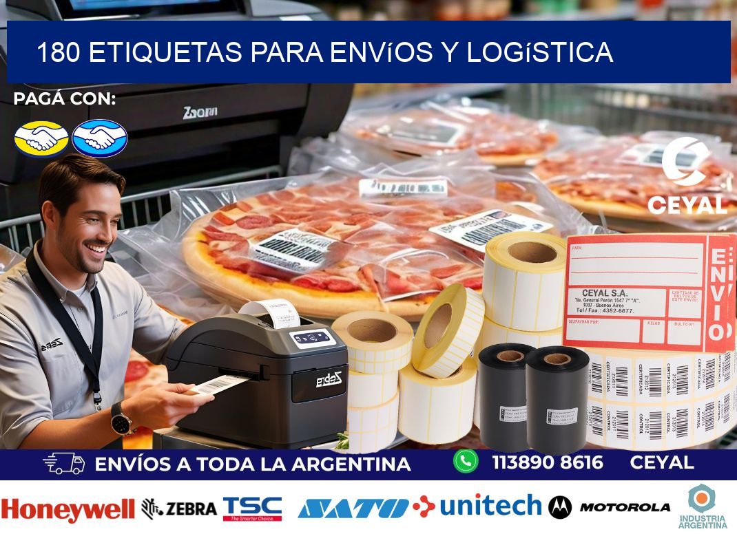 180 Etiquetas para envíos y logística