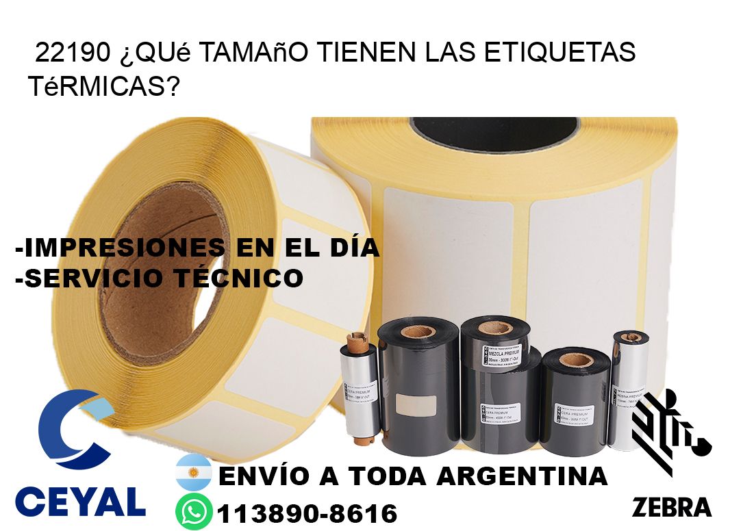 22190 ¿Qué tamaño tienen las etiquetas térmicas?