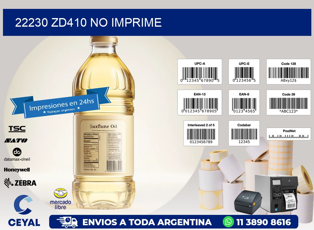 22230 ZD410 no imprime