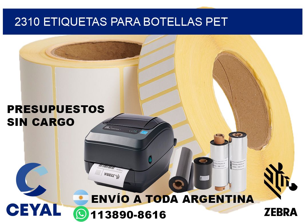 2310 Etiquetas para botellas PET