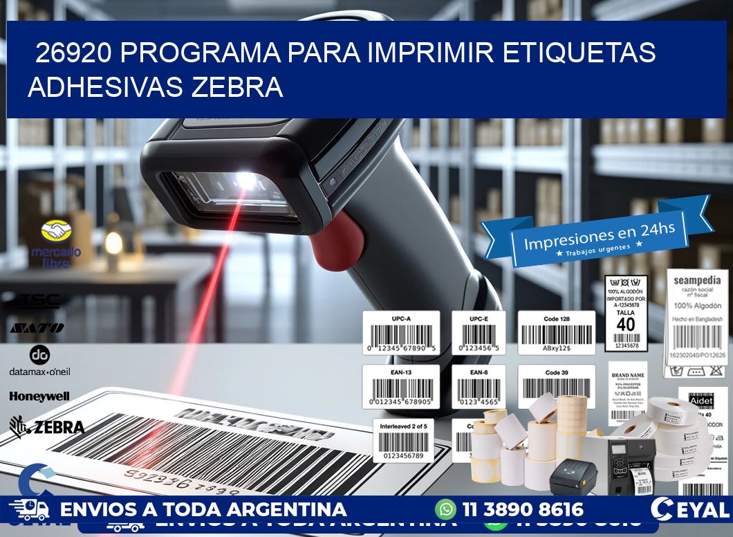 26920 Programa para imprimir etiquetas adhesivas zebra