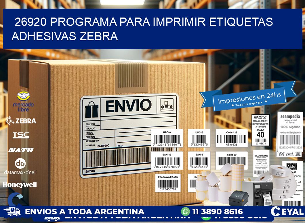 26920 Programa para imprimir etiquetas adhesivas zebra