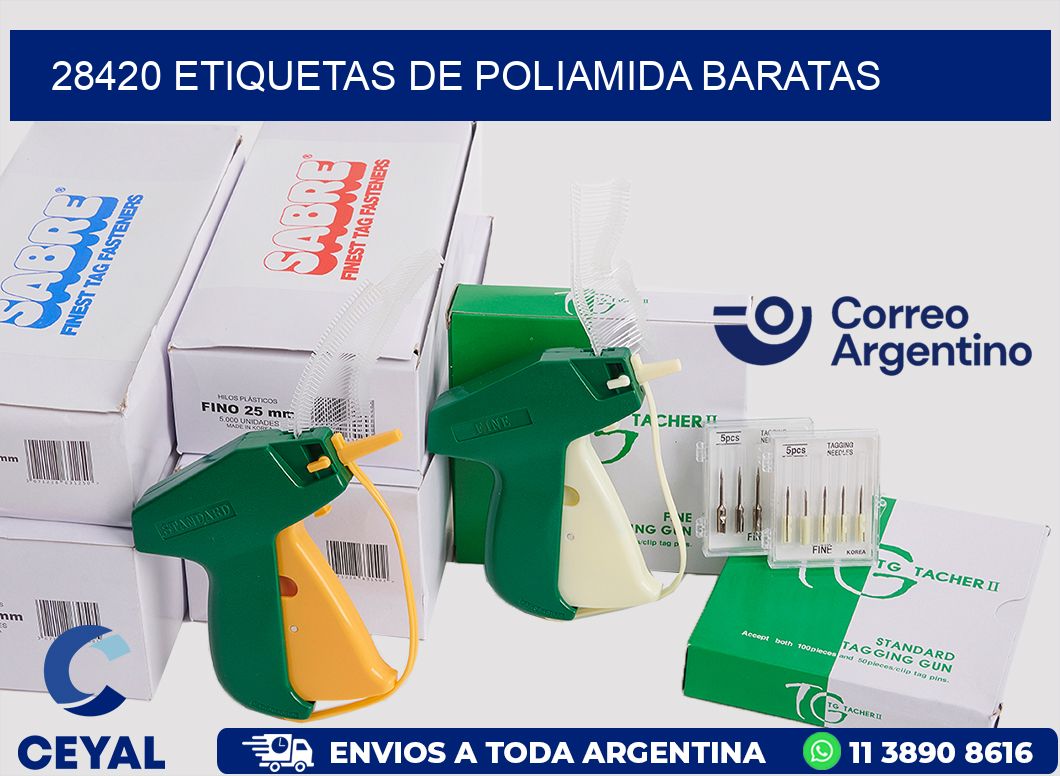 28420 etiquetas de poliamida baratas