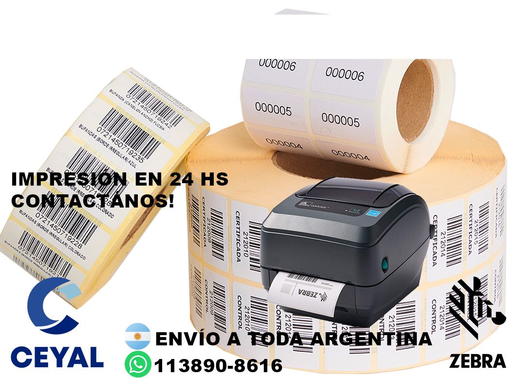3 cajas de etiquetas 54 x 60