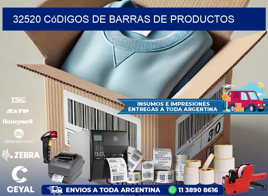 32520 Códigos de barras de productos
