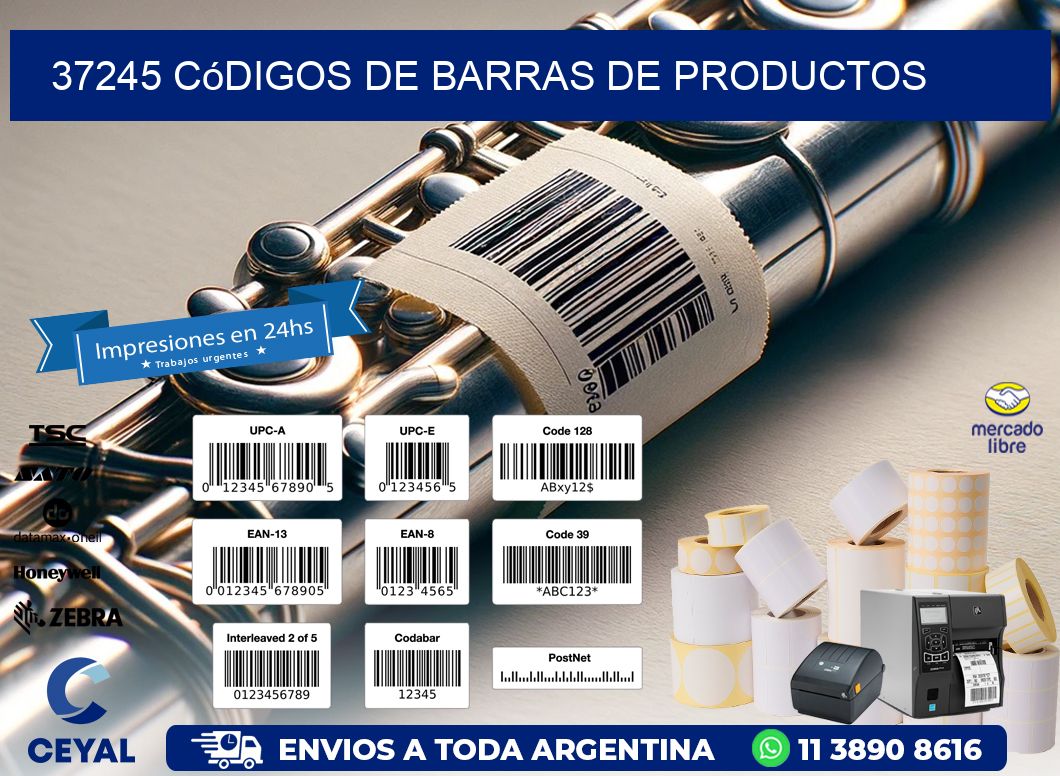 37245 Códigos de barras de productos