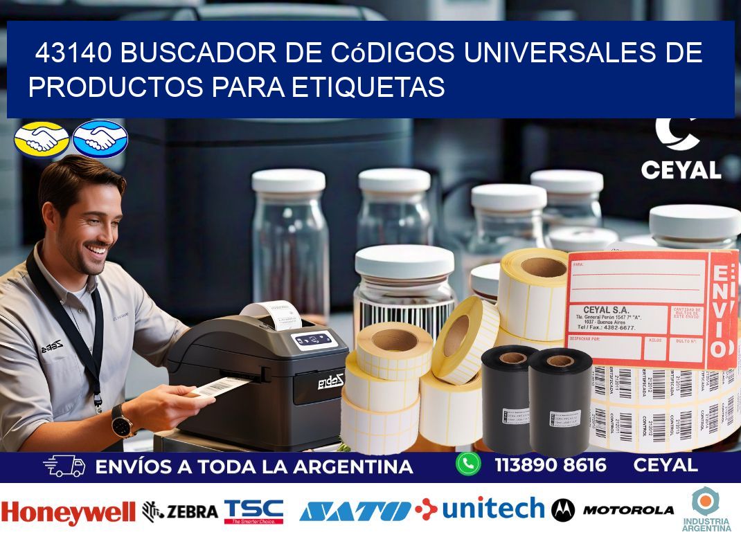 43140 Buscador de códigos universales de productos para etiquetas