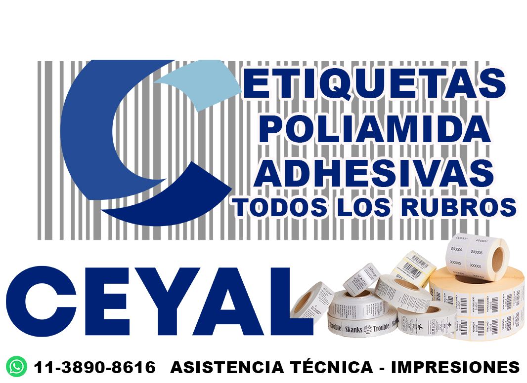 43825 Etiquetas adhesivas ean13 textil