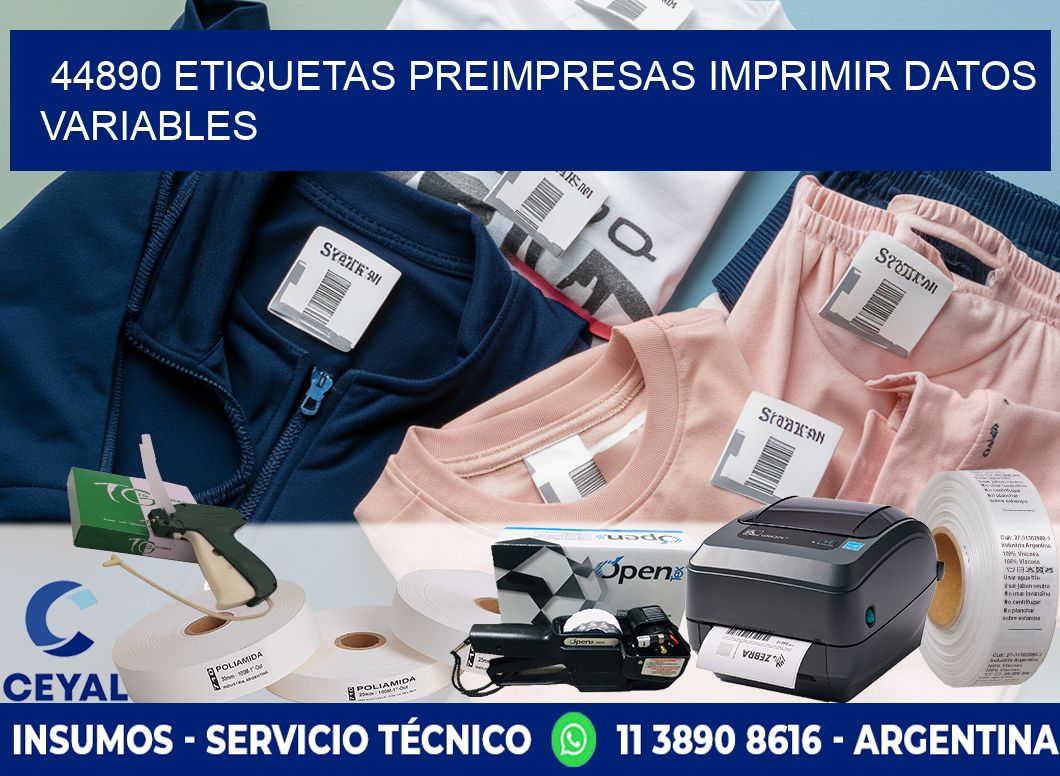 44890 Etiquetas preimpresas imprimir datos variables