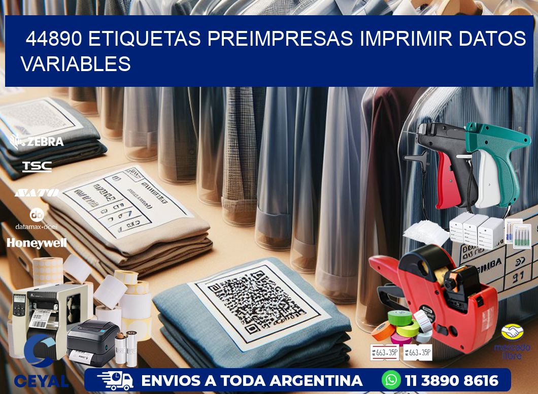 44890 Etiquetas preimpresas imprimir datos variables