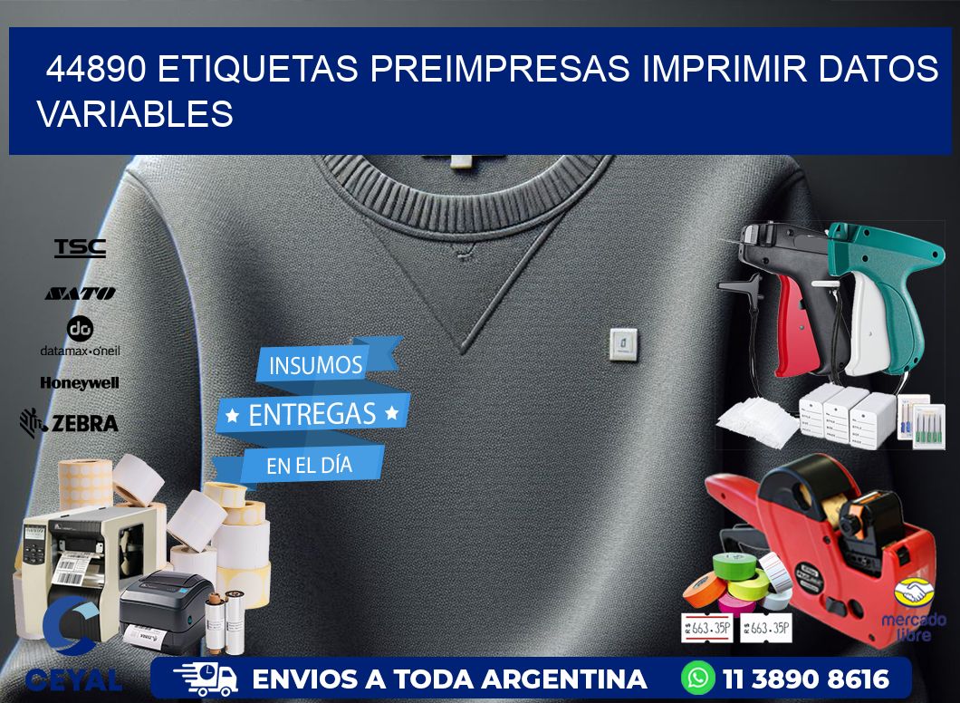 44890 Etiquetas preimpresas imprimir datos variables