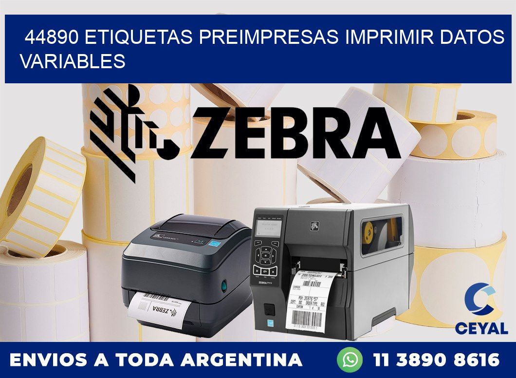 44890 Etiquetas preimpresas imprimir datos variables