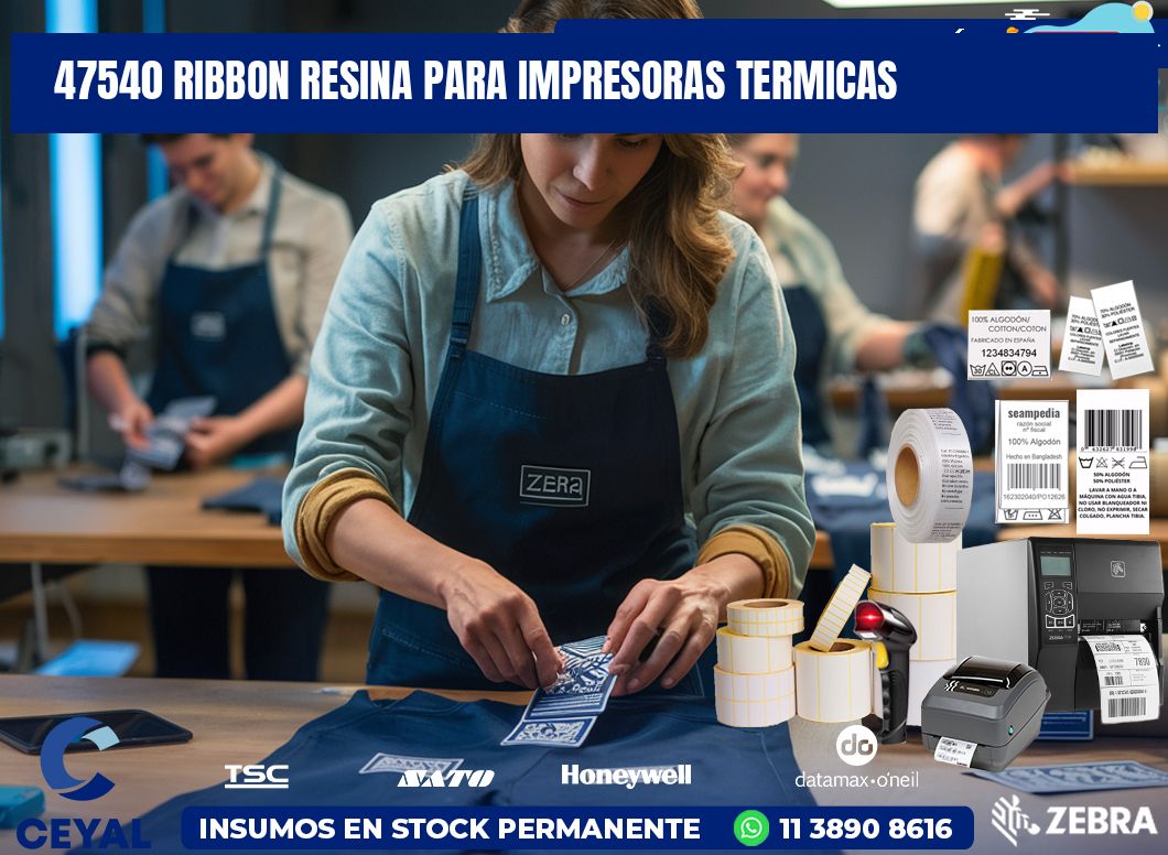 47540 ribbon resina para impresoras termicas