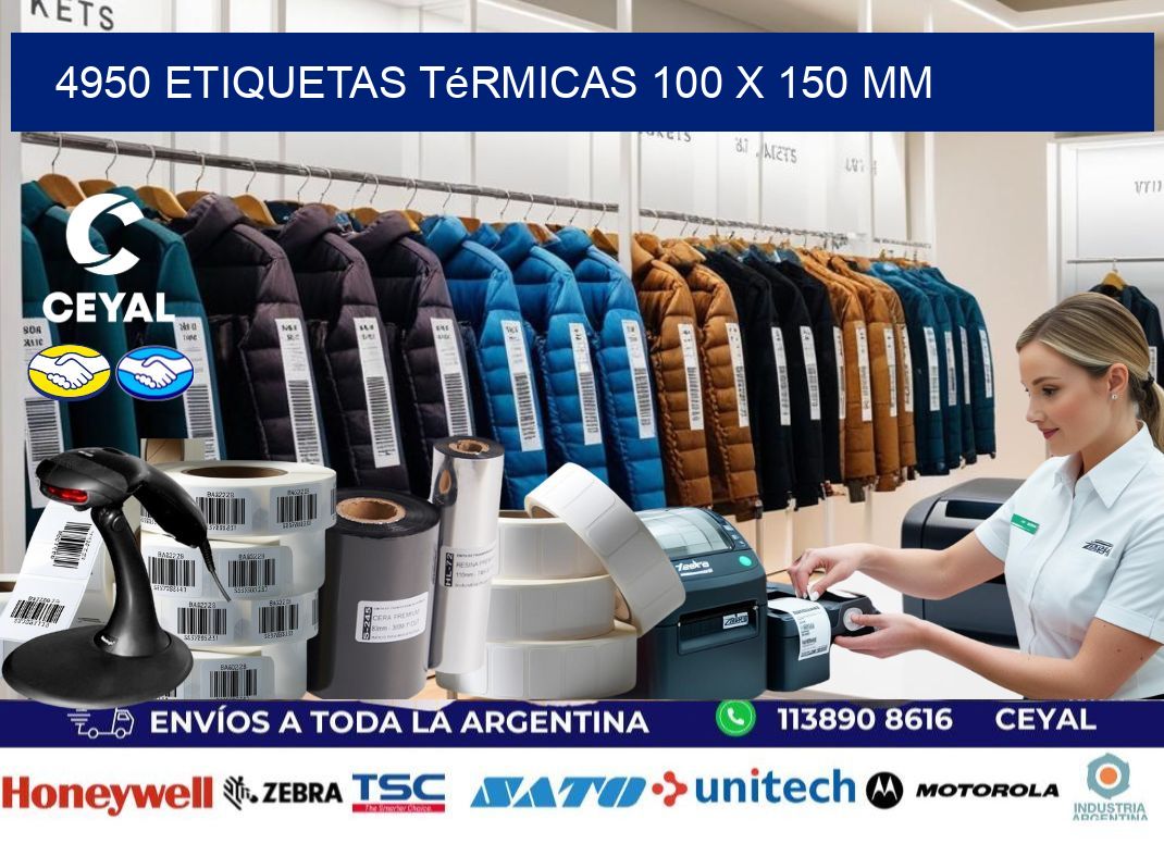4950 Etiquetas Térmicas 100 X 150 Mm