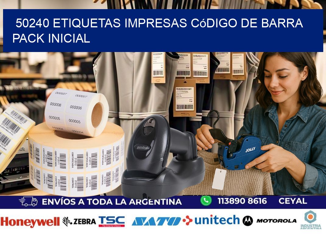 50240 Etiquetas Impresas código De Barra Pack Inicial
