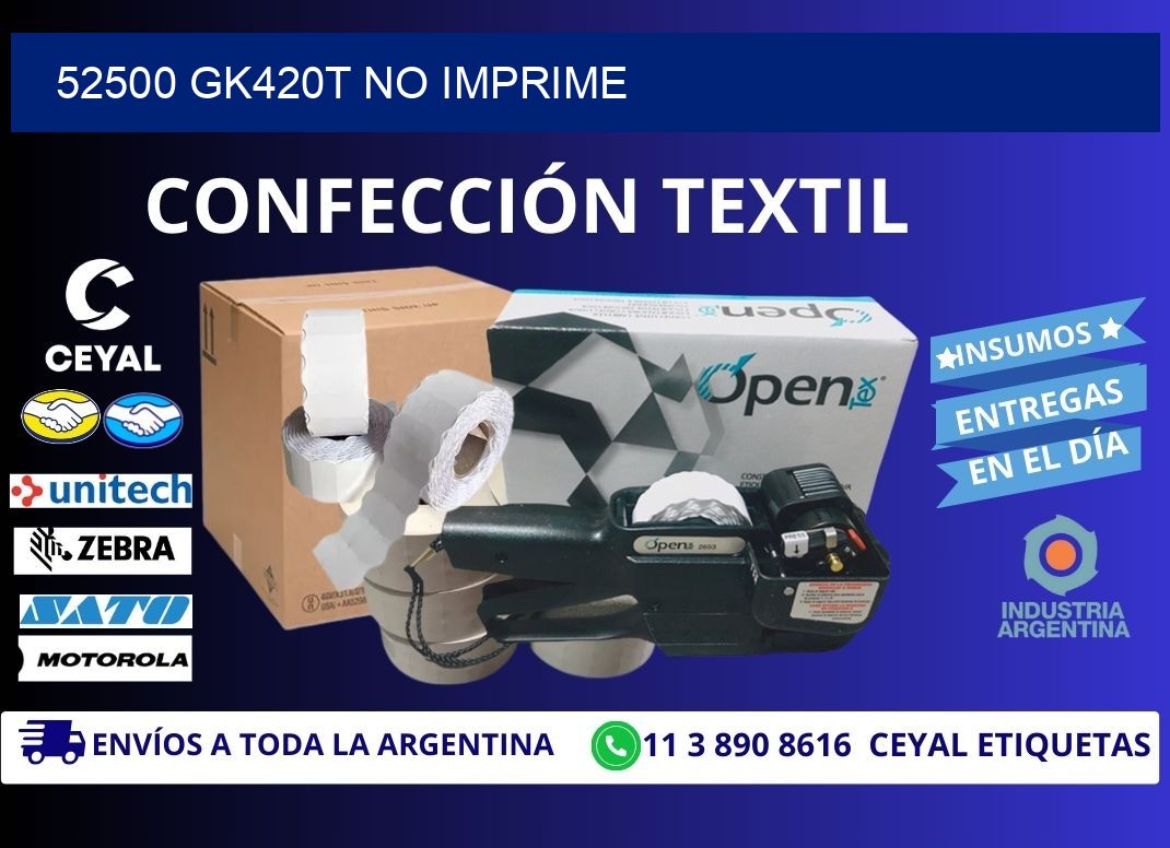 52500 GK420T no imprime