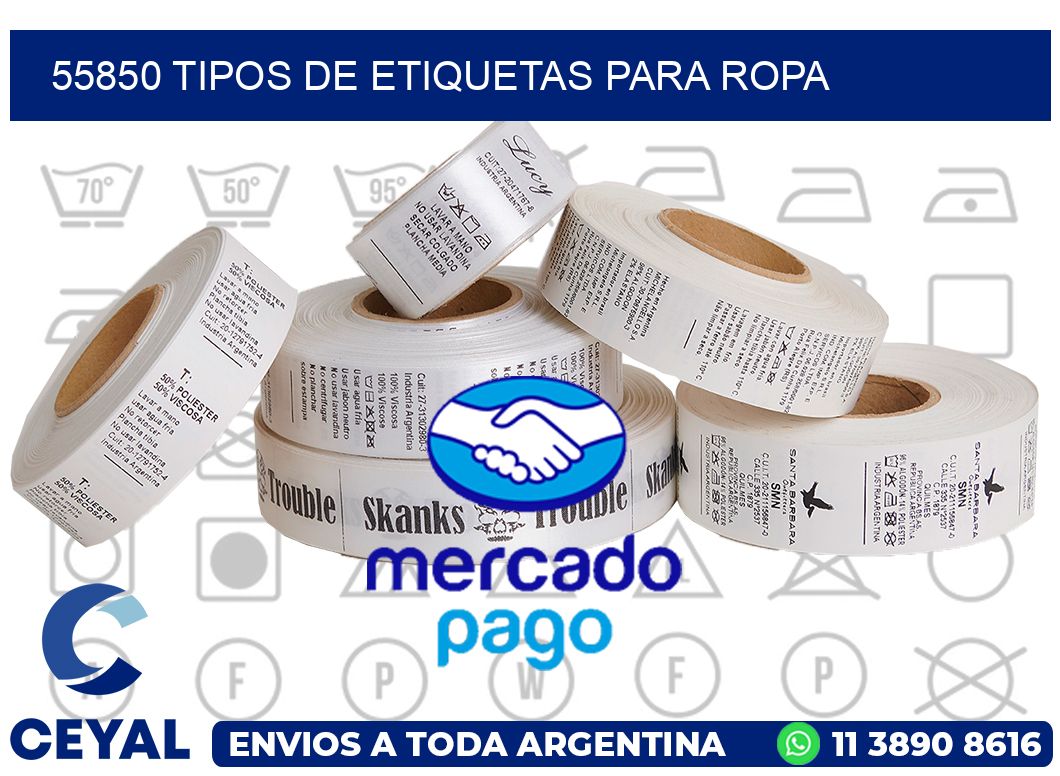55850 tipos de etiquetas para ropa