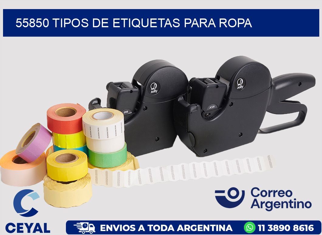 55850 tipos de etiquetas para ropa