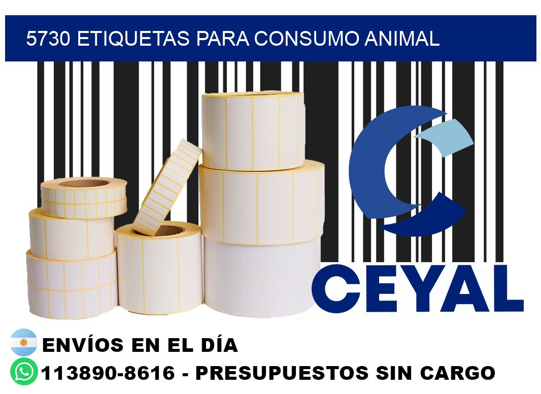5730 Etiquetas para consumo animal