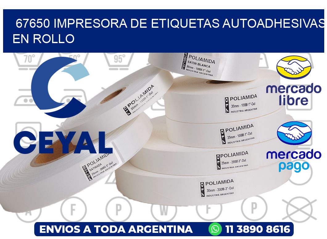 67650 impresora de etiquetas autoadhesivas en rollo