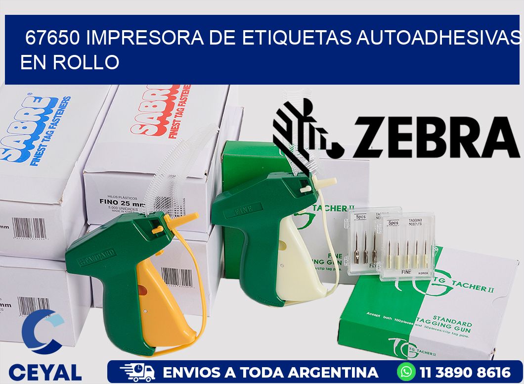 67650 impresora de etiquetas autoadhesivas en rollo