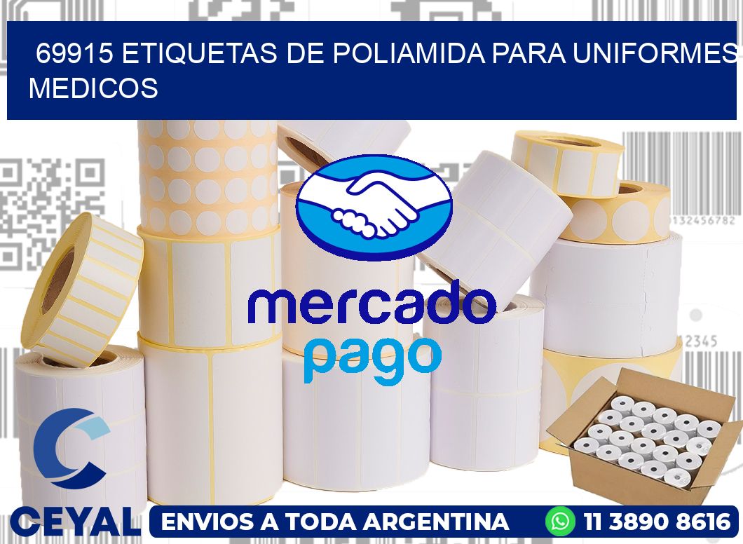 69915 Etiquetas de poliamida para uniformes medicos