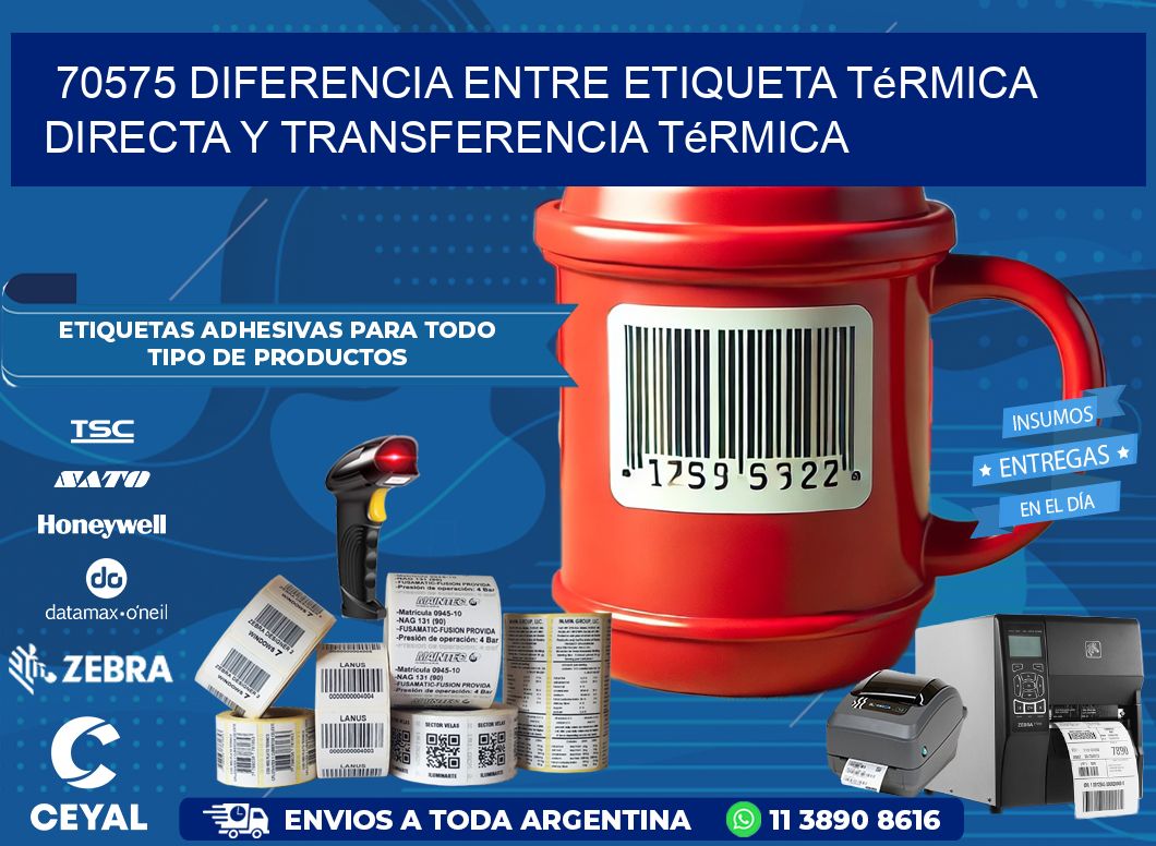 70575 diferencia entre etiqueta térmica directa y transferencia térmica