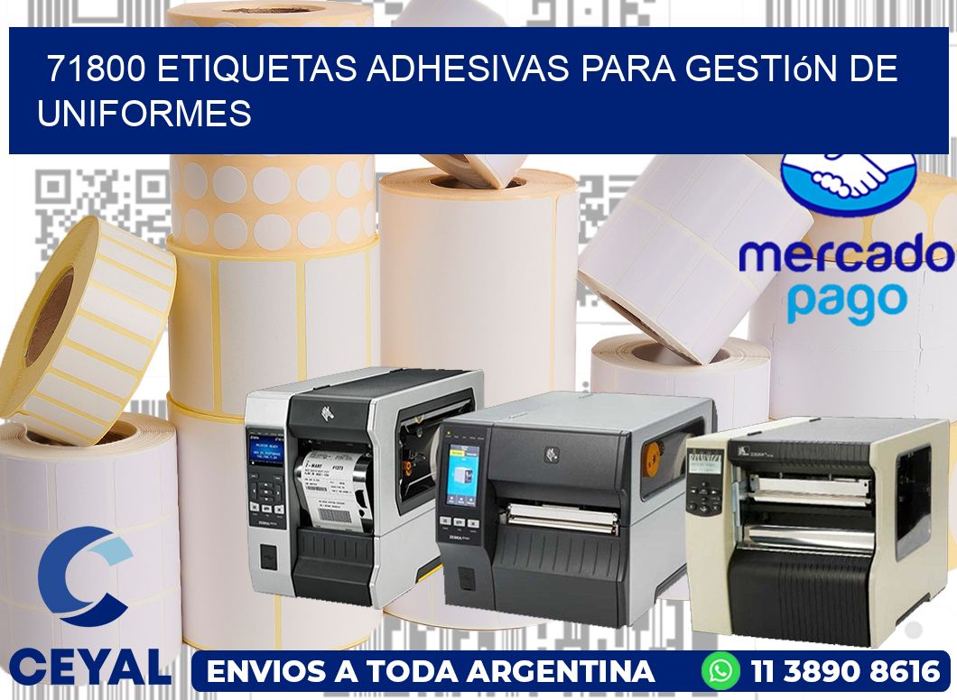 71800 Etiquetas adhesivas para gestión de uniformes