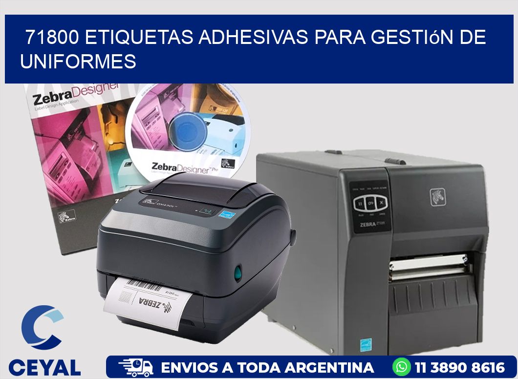 71800 Etiquetas adhesivas para gestión de uniformes