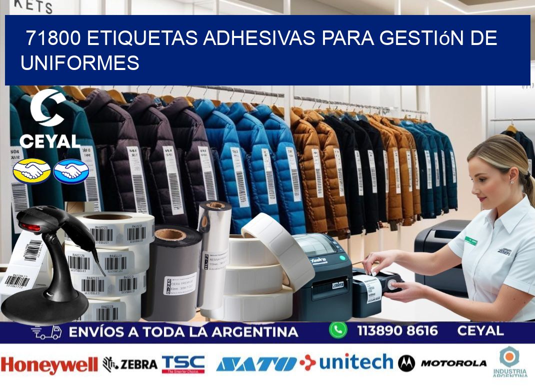 71800 Etiquetas adhesivas para gestión de uniformes