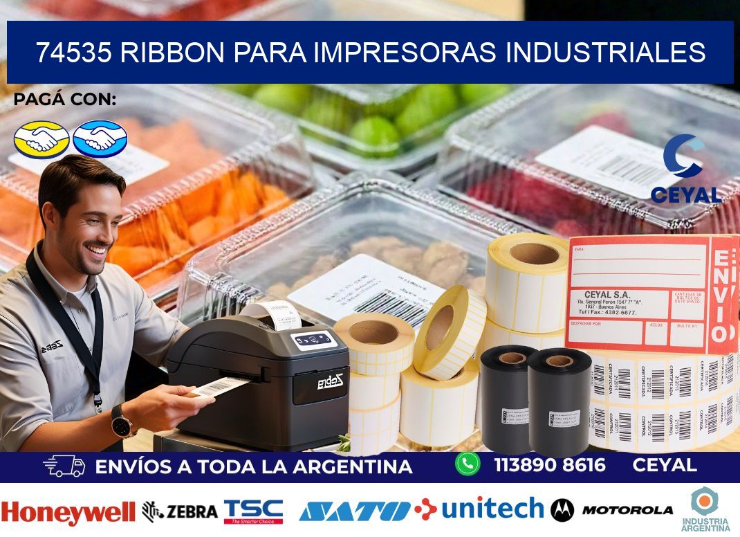 74535 Ribbon para impresoras industriales