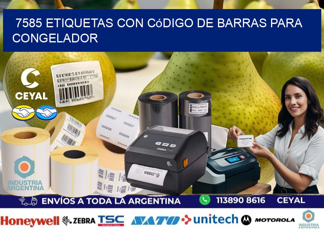 7585 Etiquetas con código de barras para congelador