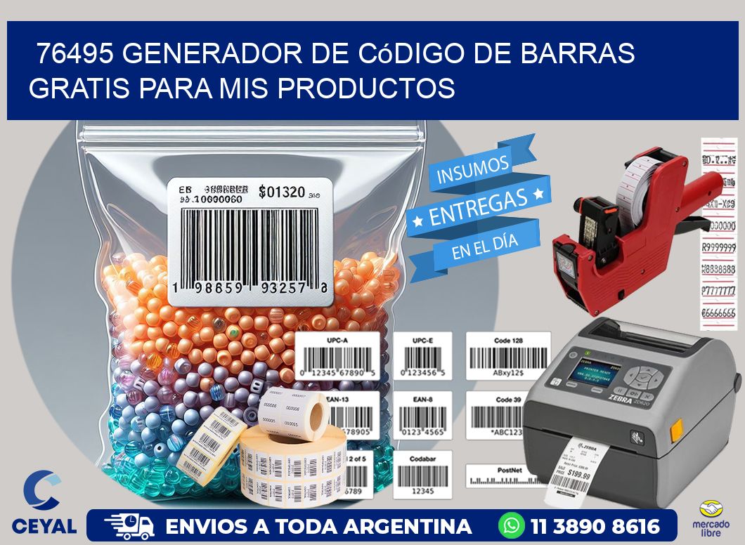 76495 Generador de código de barras gratis para mis productos