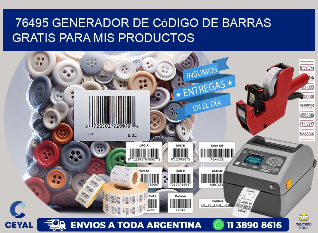 76495 Generador de código de barras gratis para mis productos