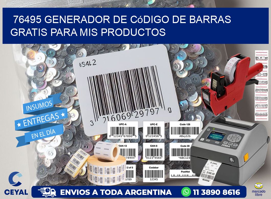 76495 Generador de código de barras gratis para mis productos