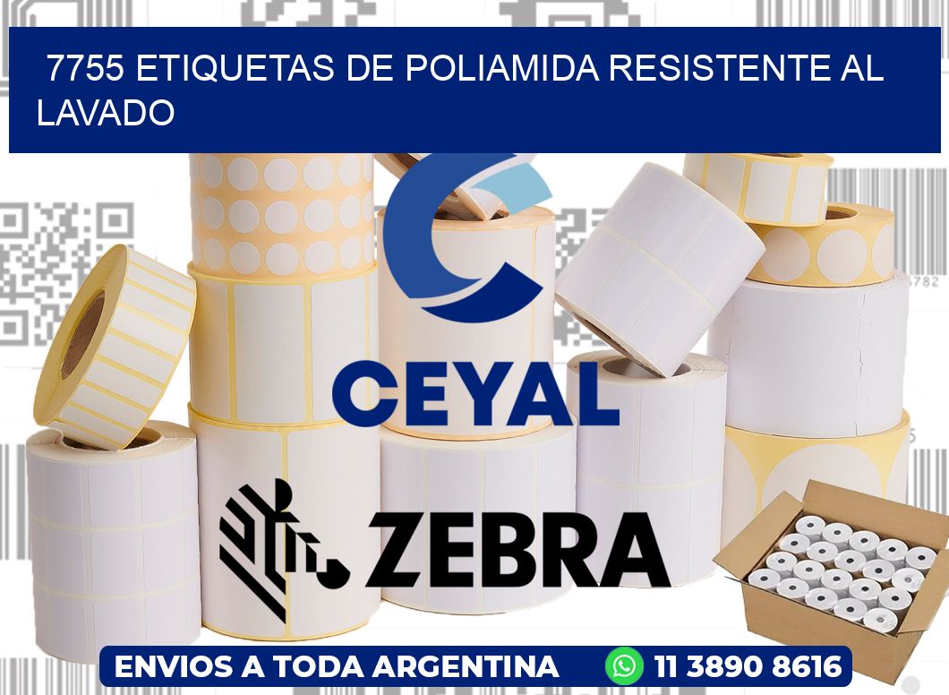 7755 Etiquetas de poliamida resistente al lavado