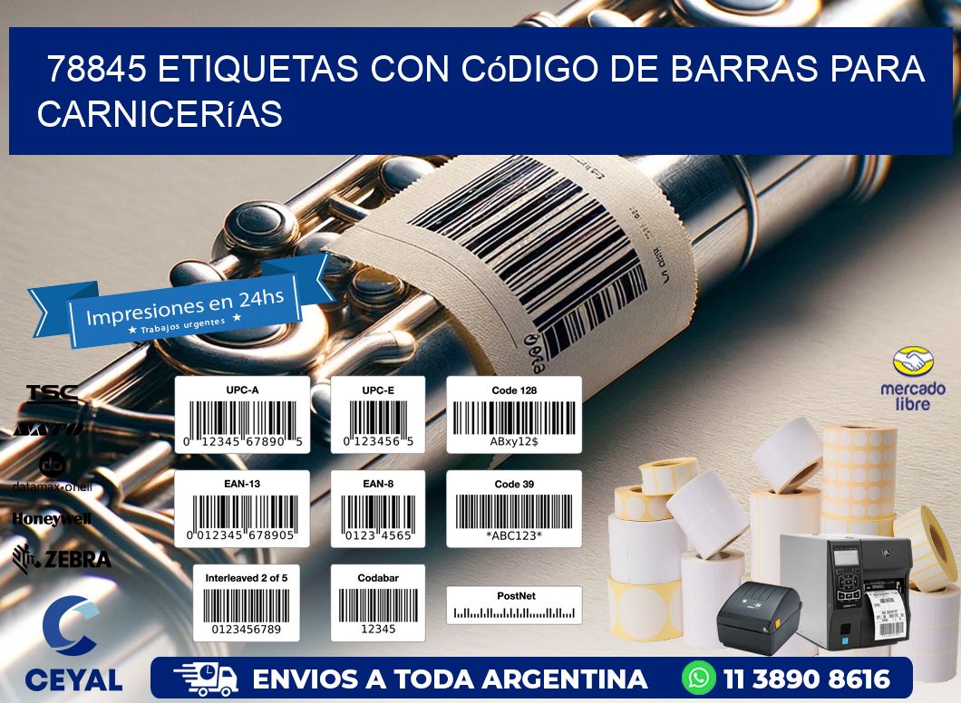 78845 etiquetas con código de barras para carnicerías