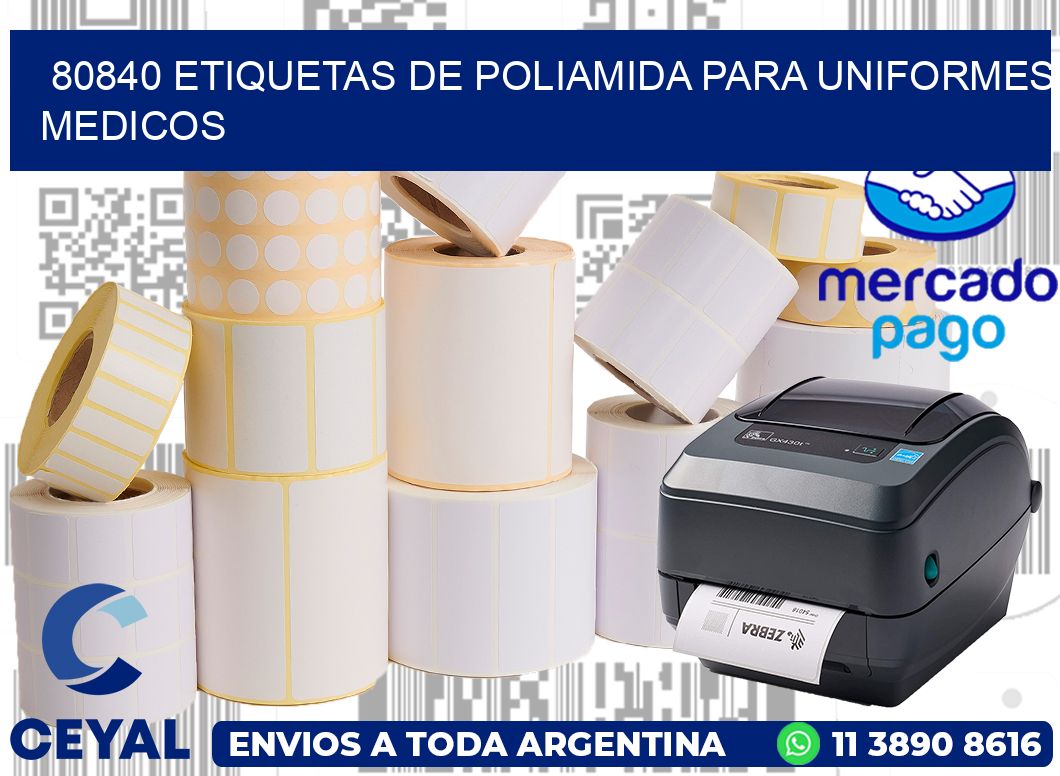 80840 Etiquetas de poliamida para uniformes medicos