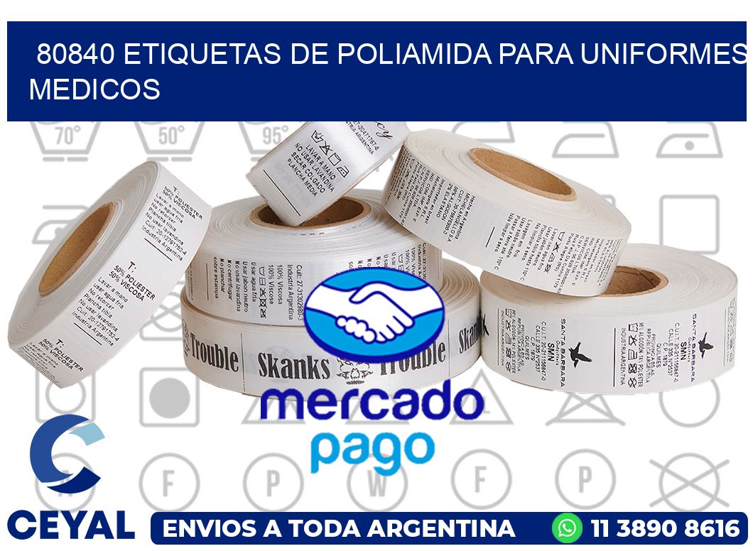 80840 Etiquetas de poliamida para uniformes medicos