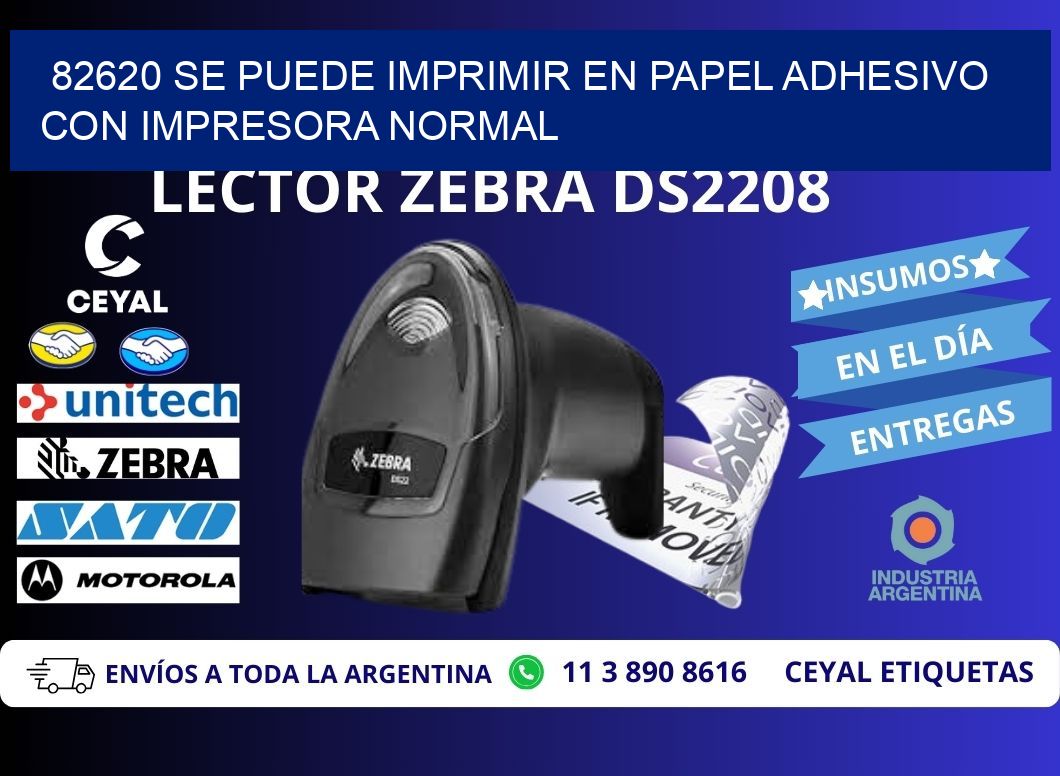 82620 Se puede imprimir en papel adhesivo con impresora normal