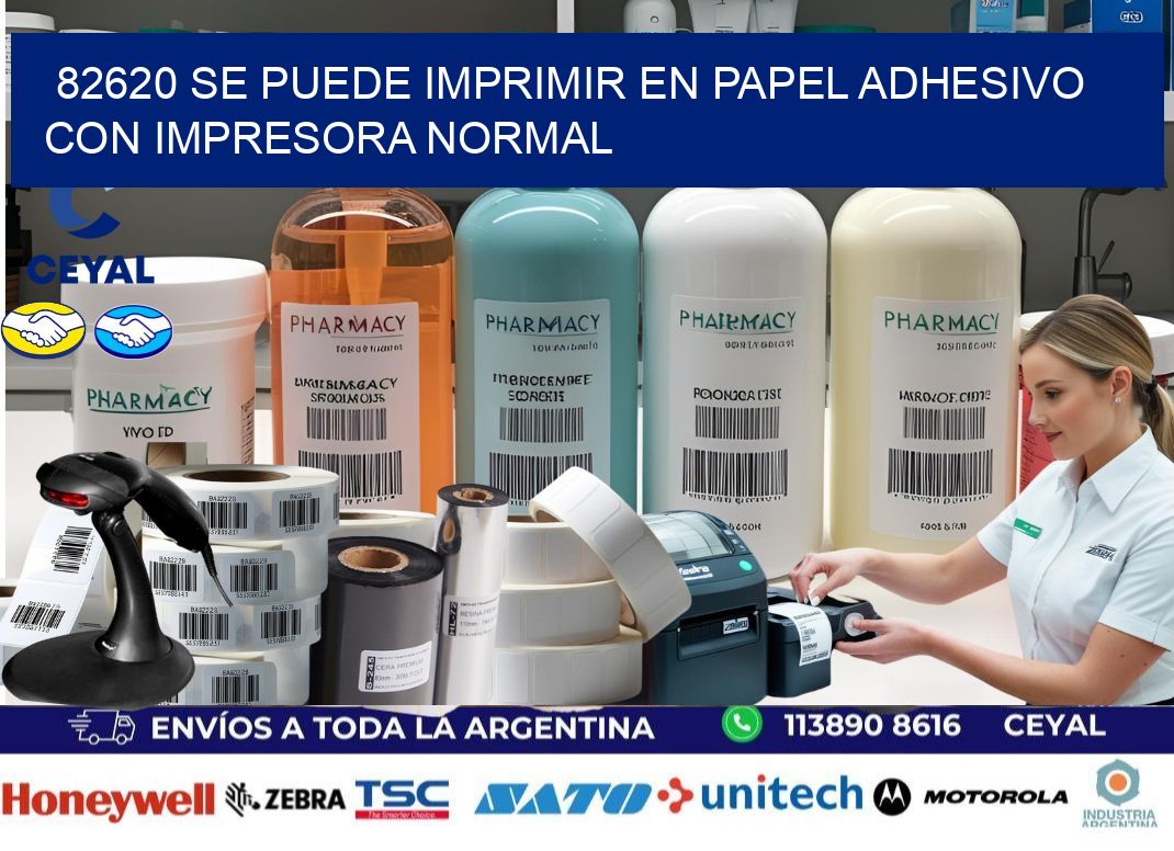 82620 Se puede imprimir en papel adhesivo con impresora normal