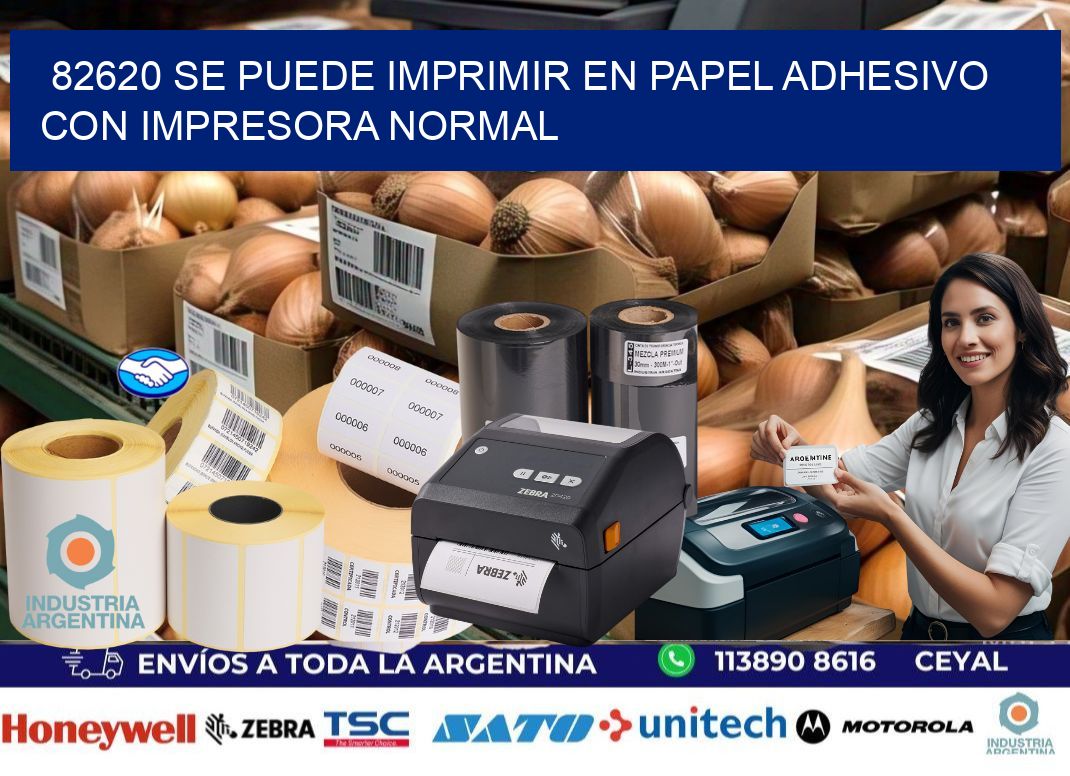 82620 Se puede imprimir en papel adhesivo con impresora normal