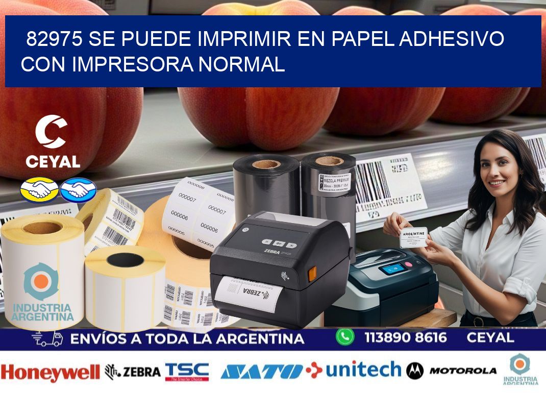 82975 Se puede imprimir en papel adhesivo con impresora normal