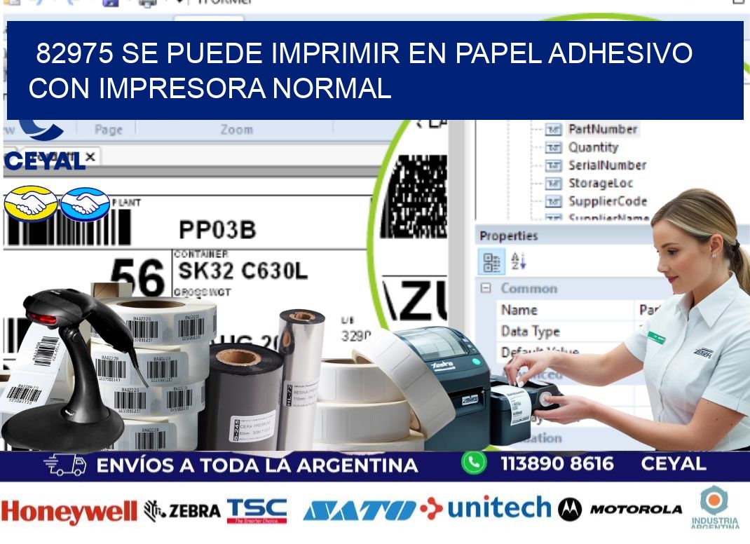 82975 Se puede imprimir en papel adhesivo con impresora normal