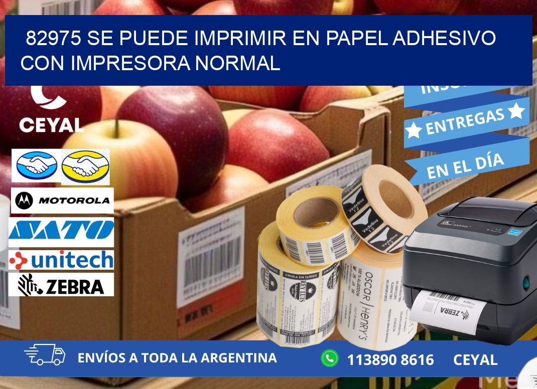 82975 Se puede imprimir en papel adhesivo con impresora normal