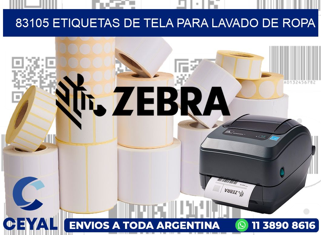 83105 Etiquetas de tela para lavado de ropa
