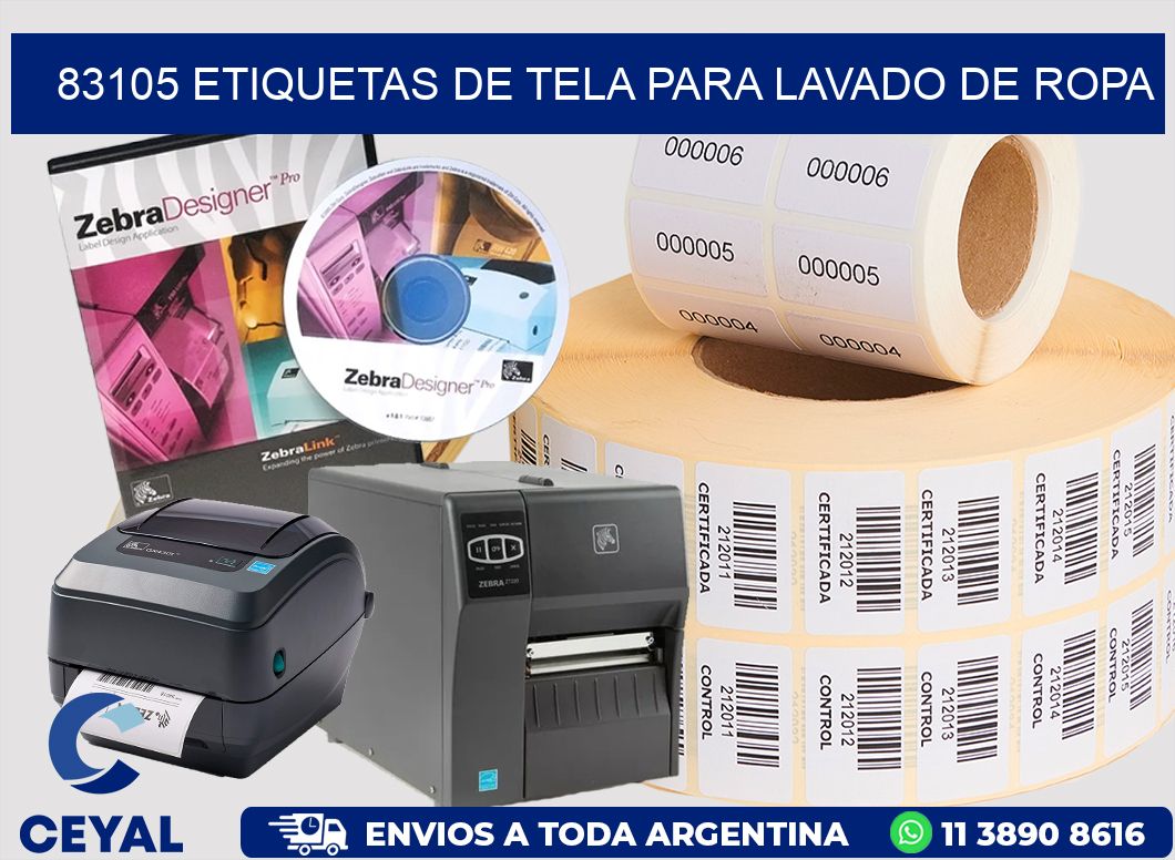 83105 Etiquetas de tela para lavado de ropa