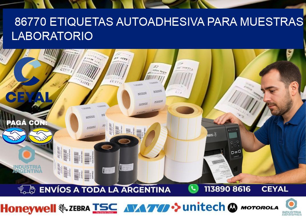86770 etiquetas autoadhesiva para muestras laboratorio