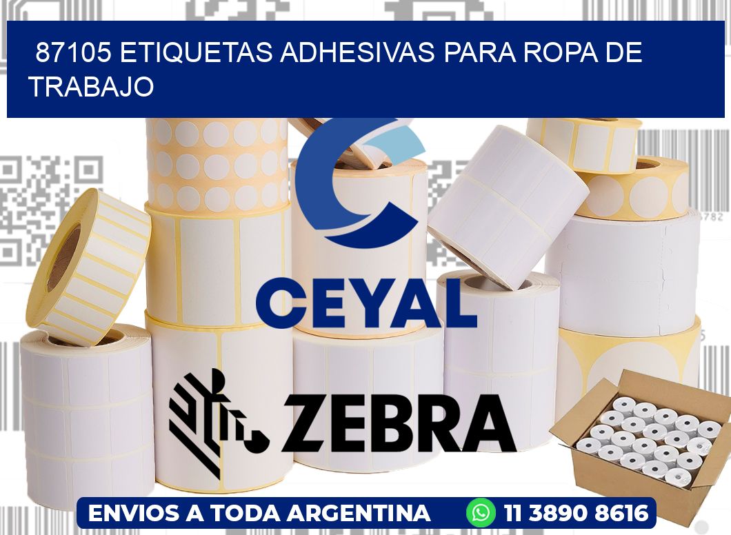 87105 Etiquetas adhesivas para ropa de trabajo