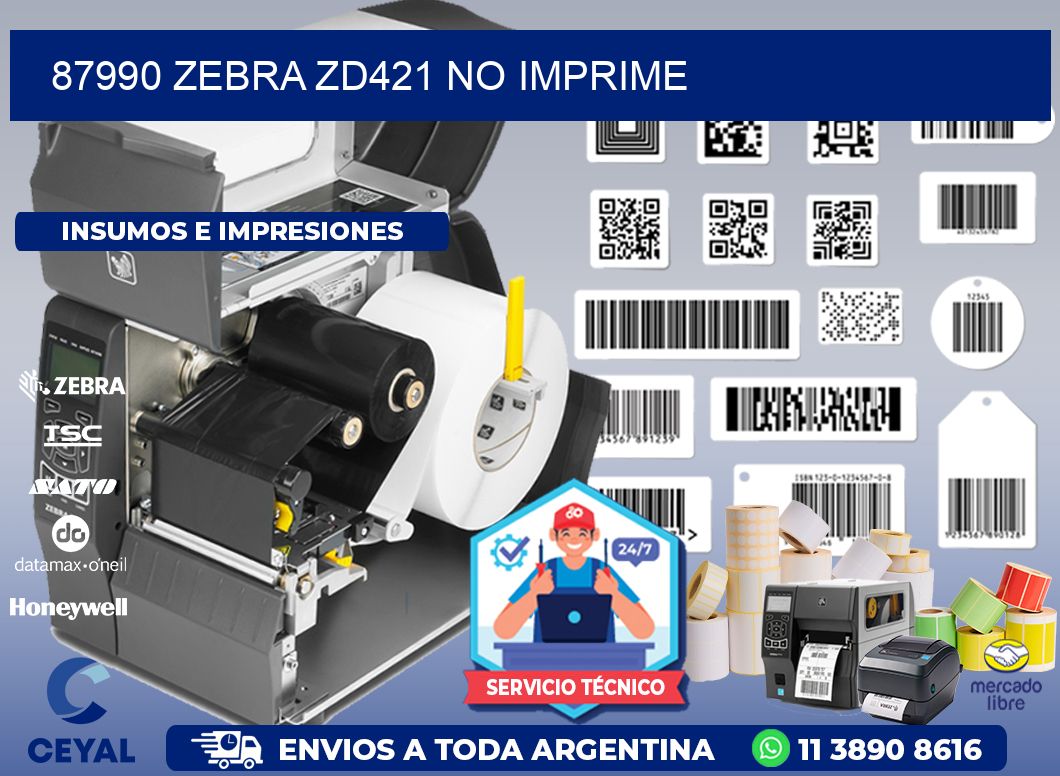 87990 Zebra ZD421 no imprime